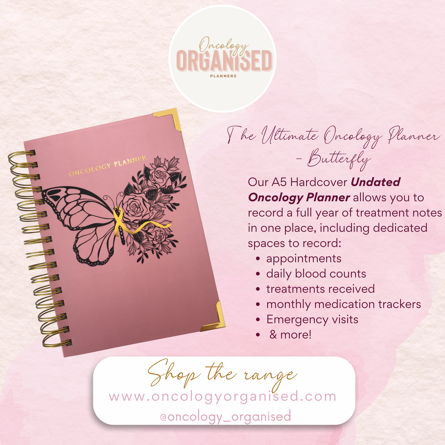 The Ultimate Oncology Planner - Awareness Butterfly